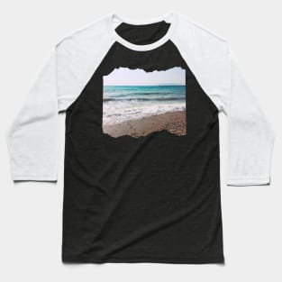 Beautiful photography of ocean waves and blue sky Baseball T-Shirt